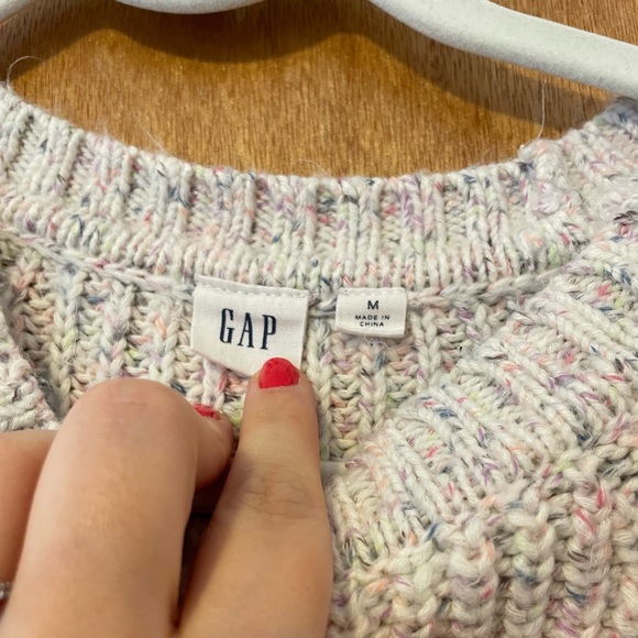 Cream and Colored Knit Sweater - Picture 3 of 3